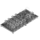 Ver imagem 2 de Escorredor Copos Suporte P/ Pia, Balcão, Mesa, Cozinha 80x30 - Cinza Inox