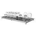 Ver imagem 1 de Escorredor Copos Suporte P/ Pia, Balcão, Mesa, Cozinha 80x30 - Cinza Inox