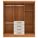 Ver imagem 4 de Guarda Roupa Casal com Espelho 6 Portas 4 Gavetas 180cm Arizona Bege/Cinamomo/Off White