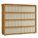 Ver imagem 1 de Cômoda Grande 8 Gavetas 100% Mdf Ripada Talita Cumaru/opala