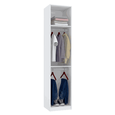 MÓDULO CLOSET CABIDEIRO DUPLO M394.B (A250XL55XP50) MUNDI MOVEIS