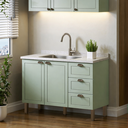 Ver imagem 2 de Balcão Cozinha 120cm 2PTS 3GAV Conecta Frizz Verde Mint s/Tpo