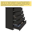 Ver imagem 7 de Cômoda 5 Gavetas Premium Com Pés Tcil Móveis