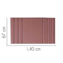 Ver imagem 2 de Painel Estofado Grécia Casal Madeira Maciça Suede Rosa Gat Magazine 140cm