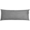 Ver imagem 1 de Travesseiro De Corpo Body Pillow Veludo 40x130cm Cinza - Somente capa