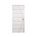 Ver imagem 3 de Kit Porta de Madeira Decorada 215x74cm com Batente de MDF Ultra 12cm Neblina MGM Abertura Direita Br
