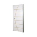 Ver imagem 2 de Kit Porta de Madeira Decorada 215x64cm com Batente de MDF Ultra 12cm Neblina MGM Abertura Esquerda B