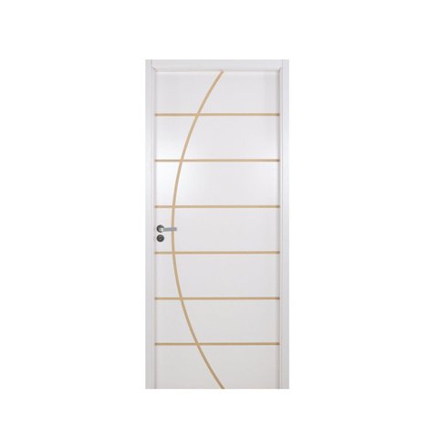 Kit Porta de Madeira Decorada 215x64cm com Batente de MDF Ultra 12cm Neblina MGM Abertura Esquerda B