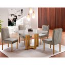 Ver imagem 4 de Conjunto Sala de Jantar 4 Lugares em Madeira Maciça Paris Mesa Quadrada Móveis Mix