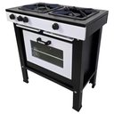 Ver imagem 3 de Fogão a Gás 2 Bocas com Forno Cefaz Linha Chef Branco e Preto