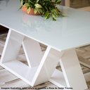 Ver imagem 2 de Mesa Jantar Treviso Base Laca Branca e Tampo Branco Acetinado 220cm - 70170