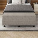 Ver imagem 3 de Baú Sapateira Estofada Casal Queen Size 160 Cm Venus Linho Skybox Marrom