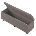 Ver imagem 4 de Baú Sapateira Estofada Casal Queen Size 160 Cm Venus Linho Skybox Marrom