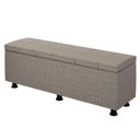 Ver imagem 2 de Baú Sapateira Estofada Casal Queen Size 160 Cm Venus Linho Skybox Marrom