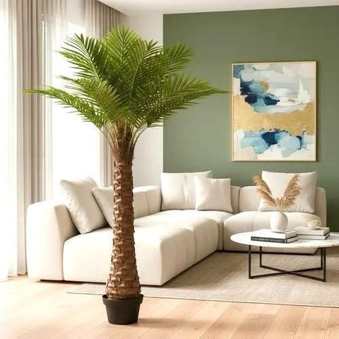 Palmeira Phoenix Artificial Planta Decoração Coqueiro 2.30m, Planta Decorativa para Casa e Eventos.