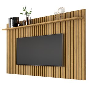 Painel Classic Ripado 1.8 X 1.35 para Sala Estar TV até 72:Cumaru