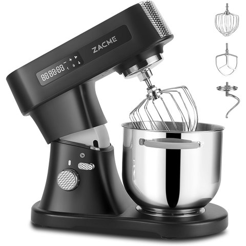 Mixer 7.4qt de Alumínio para Cozinha Doméstica, Preto