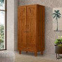 Ver imagem 6 de Guarda Roupa em 100% Madeira 2 Portas 1 Gaveta Suiça Castanho