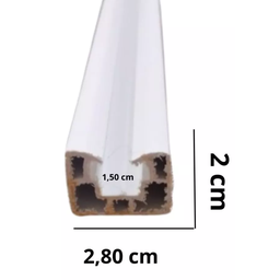 Guia/trilho para Porta Sanfonada Bcf Pvc 1 Metro Branco - 2