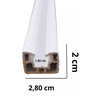 Guia/trilho para Porta Sanfonada Bcf Pvc 1 Metro Branco - 2