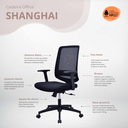 Ver imagem 3 de Cadeira Escritório Fratini Shanghai Regulável Rodas Preto