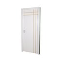 Ver imagem 1 de Kit Porta de Madeira Decorada 215x94cm com Batente de MDF Ultra 16cm Mantiqueira MGM Branco
