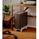 Ver imagem 3 de Suporte para Cpu Sicilia Branco com Abas Laterais Rodízios Gabinete