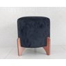 Puff Banqueta Decorativo Redondo Soho Pes de Madeira Preto - 3