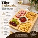 Ver imagem 5 de Tabua Petisco Petisqueira Pinux Multiuso Madeira Bambu Inox 4 Divisorias Frios Queijos Gourmet