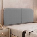 Ver imagem 5 de Cabeceira Painel Orgânico Cama Box Casal Padrão Aira 140cm Dobrável Bouclé Cinza Escuro - Desk Desig