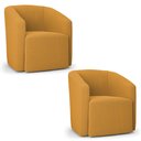 Ver imagem 1 de Poltrona Decorativa Orgânica Kit 2 Stella Max Bouclê Mostarda D03 - D’Rossi
