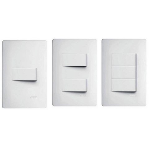 Conjunto Interruptor Simples 10a 250v Branco Habitat Fame