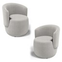 Ver imagem 1 de Kit 02 Poltronas Decorativas Aisha Orgânica Bouclê Bege - Desk Design