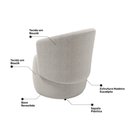 Ver imagem 7 de Kit 02 Poltronas Decorativas Aisha Orgânica Bouclê Bege - Desk Design