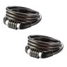 Kit 2 Cadeados de Aço BI012 para Bicicleta com Senha Cabo 8mm Preto - Atrio - 1
