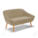 Ver imagem 3 de Kit 01 Namoradeira 02 Lugares e 02 Poltronas Giratória Giovana Suede Marrom Rato Base Madeira MM30