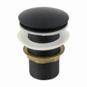 Ver imagem 7 de Kit Cuba Pia Louça Cerâmica Banheiro C/ Torn e Vál Preta S21