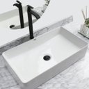 Ver imagem 2 de Kit Cuba Pia Louça Cerâmica Banheiro C/ Torn e Vál Preta S21