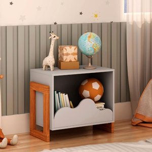 Mesa de Cabeceira Infantil Nuvem 39,4cm X 65,3cm 100% Mdf Cor:fendi