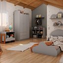 Ver imagem 4 de Mesa de Cabeceira Infantil Nuvem 39,4cm X 65,3cm 100% Mdf Cor:fendi