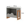 Mesa de Cabeceira Infantil Nuvem 39,4cm X 65,3cm 100% Mdf Cor:fendi - 3