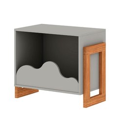 Mesa de Cabeceira Infantil Nuvem 39,4cm X 65,3cm 100% Mdf Cor:fendi - 2