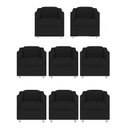 Ver imagem 1 de Kit 8 Poltronas Decorativa Reforçada Recepção Clinica Salão Suede Preto