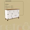 Balcão Buffet Retrô 3p 3g + Cristaleira Retrô 2p Off White/ Nogueira - 6