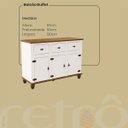 Ver imagem 6 de Balcão Buffet Retrô 3p 3g + Cristaleira Retrô 2p Off White/ Nogueira