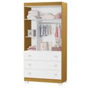 Ver imagem 4 de Berço Americano e Guarda Roupa Infantil Katatau Branco Acetinado Savana com Colchão Gazin – Reller
