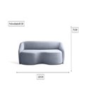 Ver imagem 3 de Sofá Curvo 2 Lugares 220cm Boucle Alonso Cinza