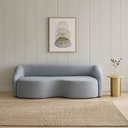 Ver imagem 1 de Sofá Curvo 2 Lugares 220cm Boucle Alonso Cinza
