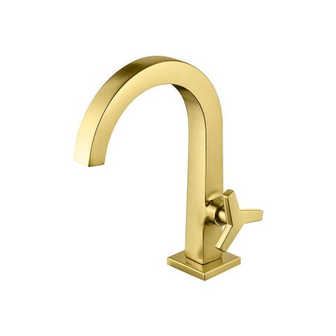 Torneira Docol City 876372 de Bancada Ouro Escovado Ouro Escovado 00876372