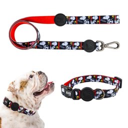 Coleira Com Guia Para Cachorros Pet Filmblack Zooz Pets P - 1